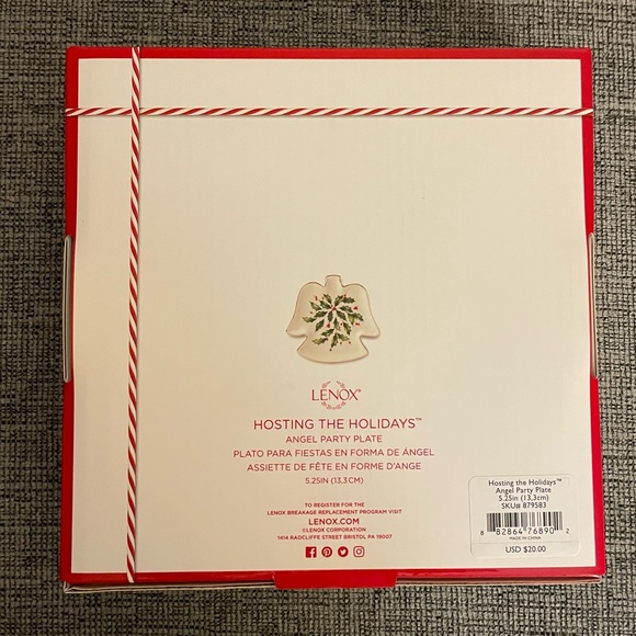 NWT Lenox Hosting the Holidays Angel Party Plate - Picture 2 of 2